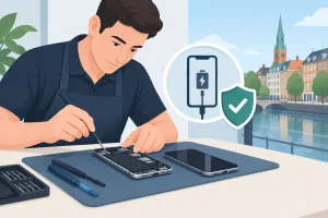 Telefon strømfejl reparation i Valby med garanti